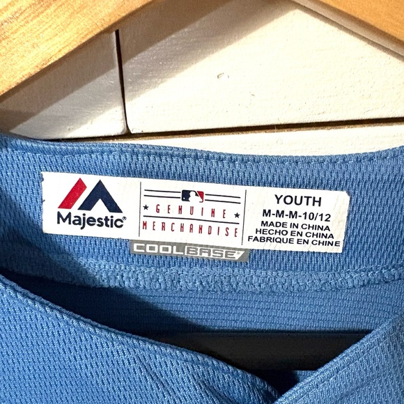 Majestic Kids Light Blue Royals Jersey - Picture 4 of 6